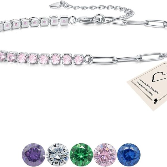Jewelry - Ankle Bracelet for Women- Dainty Cubic Zirconia Boho Summer Foot Jewelry